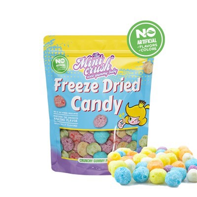 Membekukan puffs rangup kering (warna semula jadi)